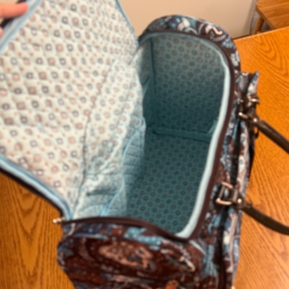 Vera Bradley Retired Java Blue Rolling Luggage Suitcase - Picture 7 of 11